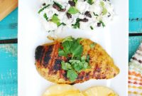 Sun-Kissed Island Chicken with Zesty Lime, Cilantro and Coconut Rice & Beans