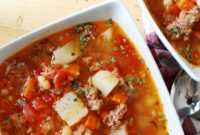 Easy Potato and Sausage Soup Slow Cooker or Instant Pot