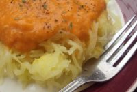 Savory Vegan Spaghetti Squash with Roasted Tomato Sauce