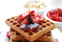 Easy Blender Buckwheat SunButter and Banana Waffles Top 8 Allergy Free and Vegan
