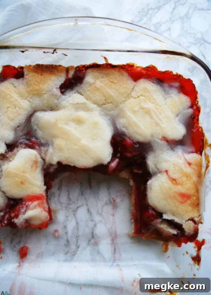 Delicious Gluten-Free and Vegan Cherry Cobbler with a sweet glaze, perfect for allergy-friendly dessert