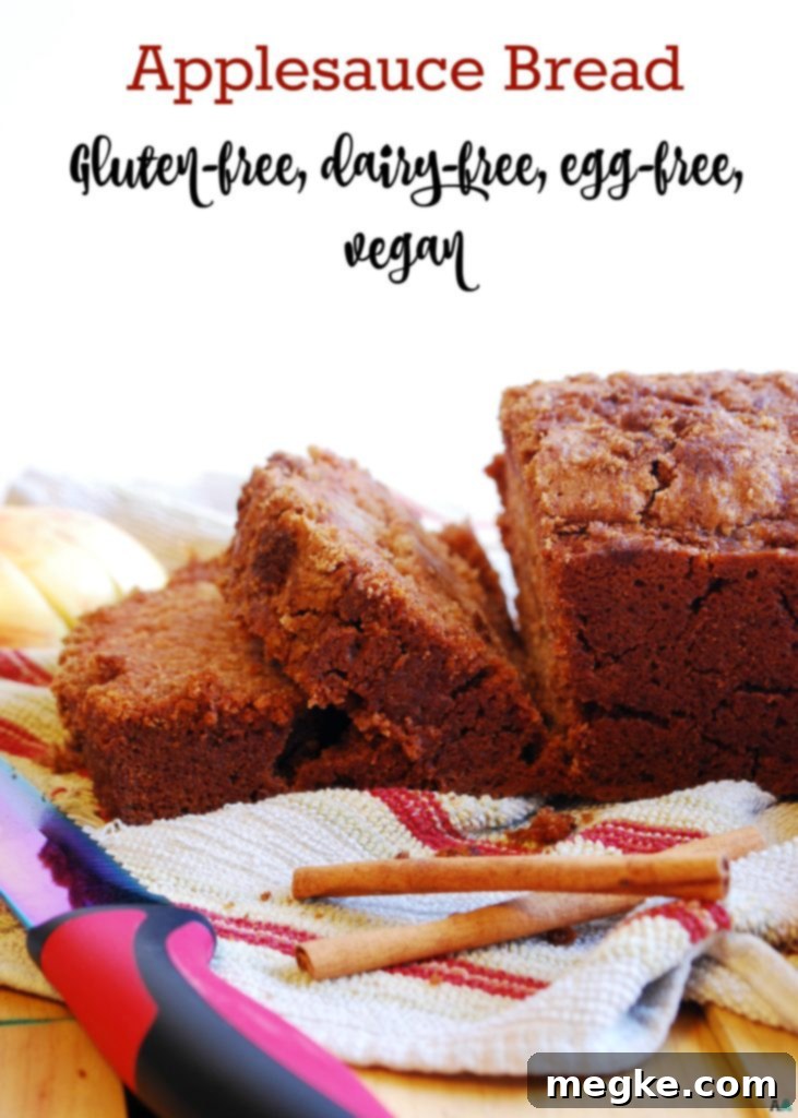 Gluten-free and Vegan Applesauce Bread. Recipe by AllergyAwesomeness.com