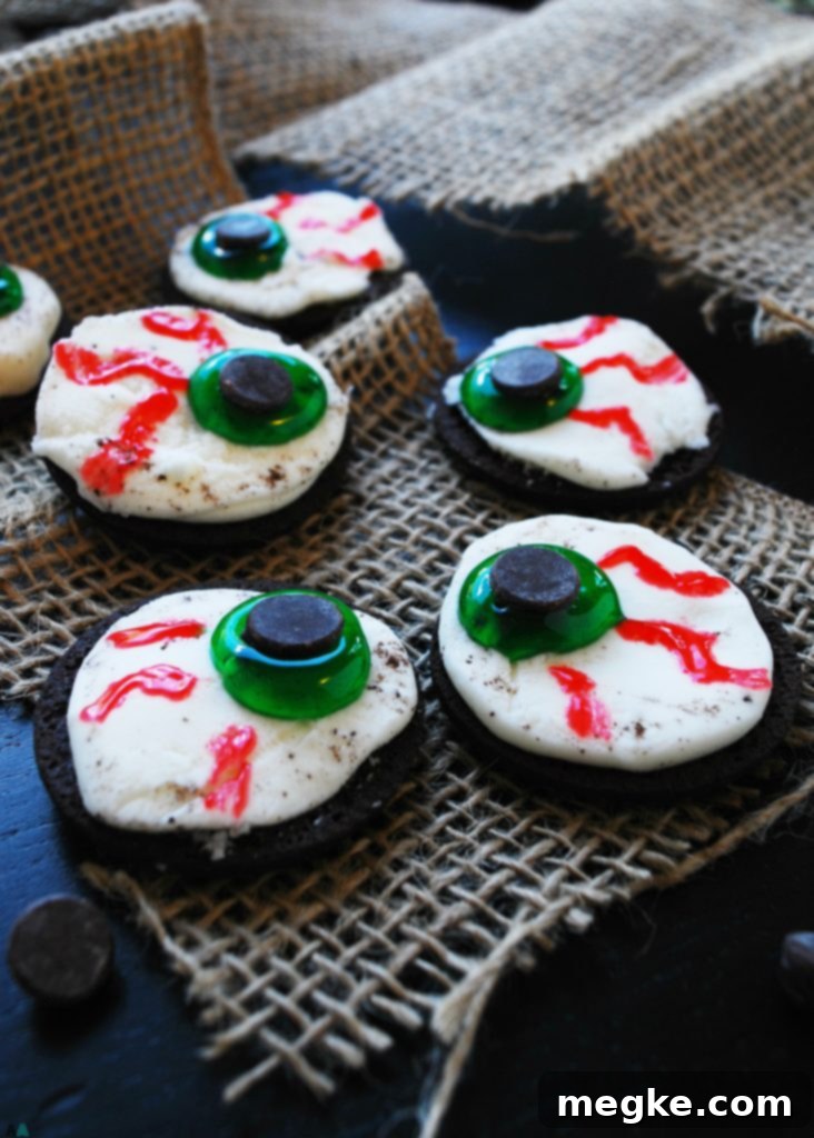 Allergy-friendly Monster Eye Balls (Gluten, dairy, egg, peanut & tree nut free; vegan) Halloween treat recipe by AllergyAwesomeness.com