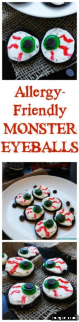 Allergy-friendly Monster Eye Balls (Gluten, dairy, egg, peanut & tree nut free; vegan) Halloween treat recipe by AllergyAwesomeness.com