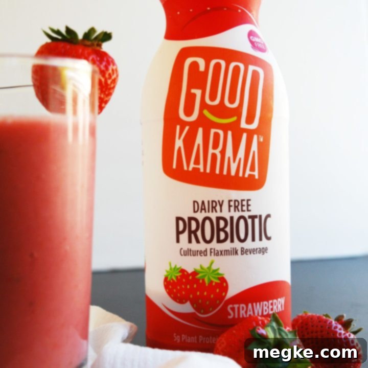 Two Ingredient Strawberry Probiotic Smoothie Top 8 Free Vegan 6 2 Ingredient Strawberry Probiotic Smoothie (Gluten, dairy, egg, soy, peanut & tree nut free; top 8 free; vegan) Breakfast recipe by AllergyAwesomeness.com