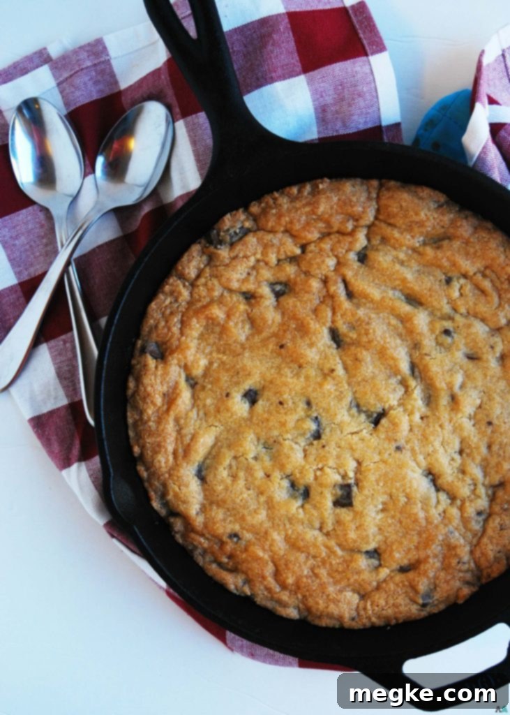 The Perfect Gluten Free Vegan Nut Free Skillet Cookie 12 Gluten-free & Vegan Skillet Chocolate Chip Cookie (Gluten, dairy, egg, peanut & tree nut free; vegan) Dessert recipe by AllergyAwesomeness.com