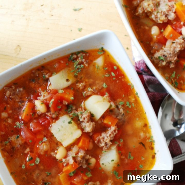 Easy Potato and Sausage Soup Slow Cooker or Instant Pot 7 Gluten & Dairy Free Potato & Sausage Soup. Dinner recipe by AllergyAwesomeness.com