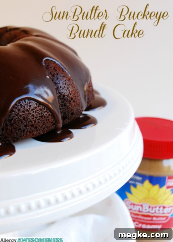 SunButter Buckeye Bundt Cake Recipe by AllergyAwesomeness.com