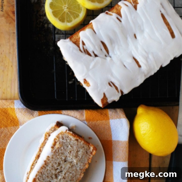 Zesty Lemon Bread with Glaze - Vegan and Top 8 Allergen-Free 6 Lemon Bread Gluten-free Vegan Recipe by AllergyAwesomeness.com