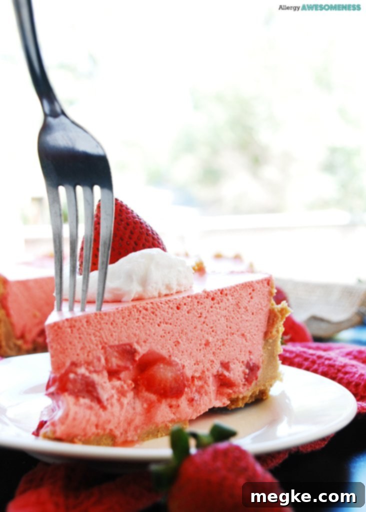 Worry-Free No-Bake Strawberry Jello Treat 5 Top-8-Free No Bake Strawberry Jello Pie with fresh berries
