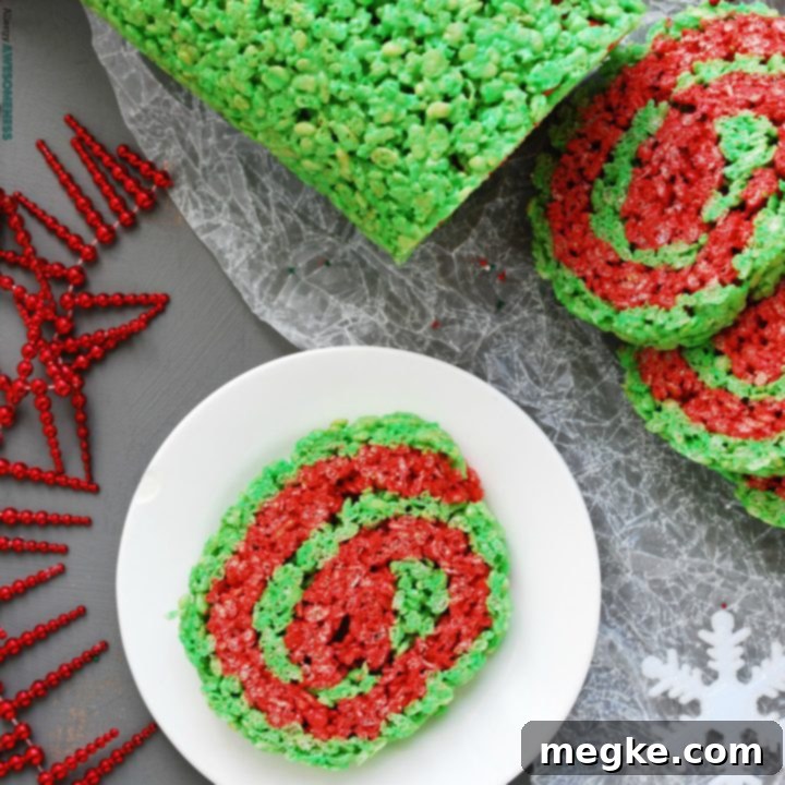 Christmas Rice Krispie Roll For Everyone 6 Gluten-Free Vegan Christmas Rice Krispies Recipe with Swirl