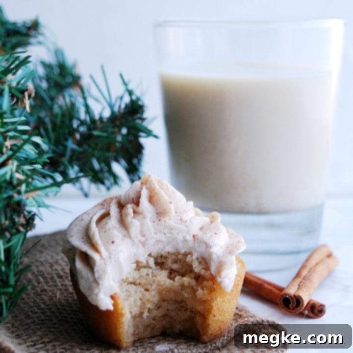 Decadent Gluten-Free Eggnog Cupcakes 7 Eggnog cupcakes with eggnog frosting
