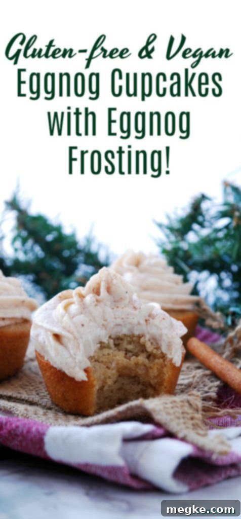 Decadent Gluten-Free Eggnog Cupcakes 9 gluten-free and vegan eggnog cupcakes with eggnog frosting recipe