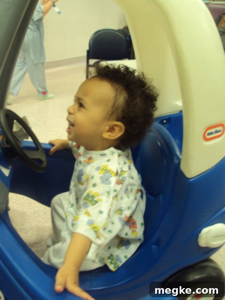 A Mother and Son Unite Against EOE 7 Child waiting for an EOE scope procedure