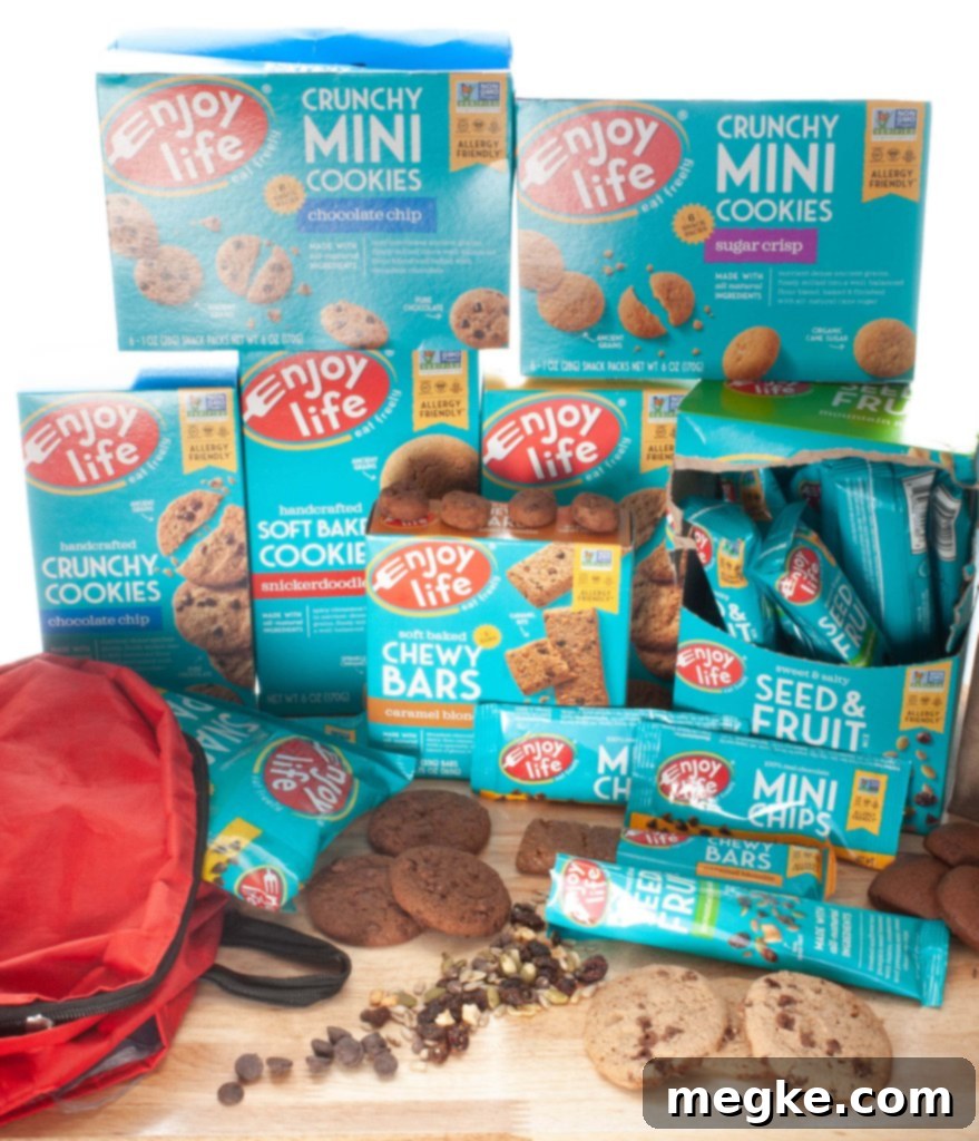 Beyond the Lunchbox: Allergy-Safe School Meals & Seamless School Support 4 Assortment of the best Enjoy Life allergy-friendly treats for kids