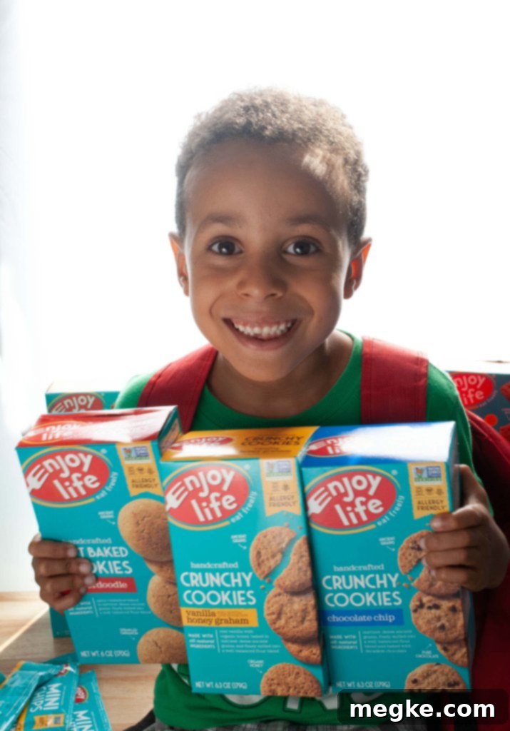 Beyond the Lunchbox: Allergy-Safe School Meals & Seamless School Support 5 Happy kids enjoying allergy-friendly Enjoy Life cookies