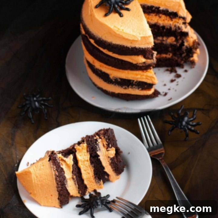 Halloween Cake for Everyone 7 how-to-make-an-orange-and-black-cake-allergy-friendly