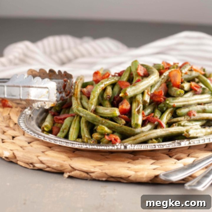 Candied Bacon Garlic Roasted Green Beans 7 allergy-friendly-green-beans-side-dish-for-thanksgiving