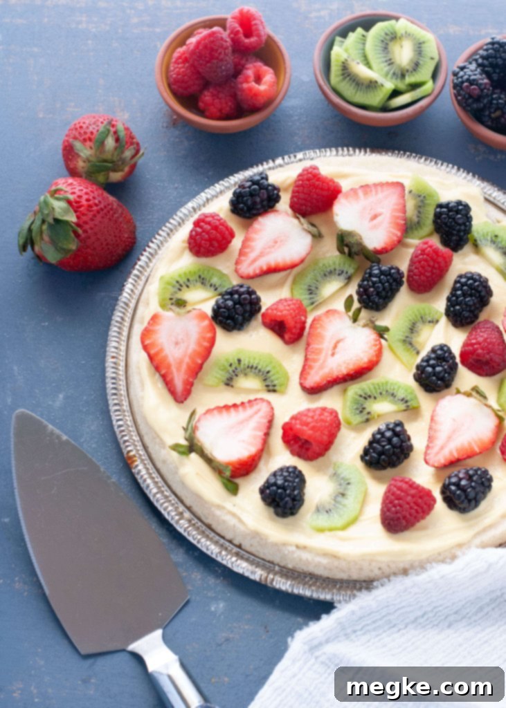 Sweet Freedom Fruit Pizza Cookie 53 Gluten-Free Dairy-Free Sugar Cookie Fruit Pizza with Fresh Fruit Topping