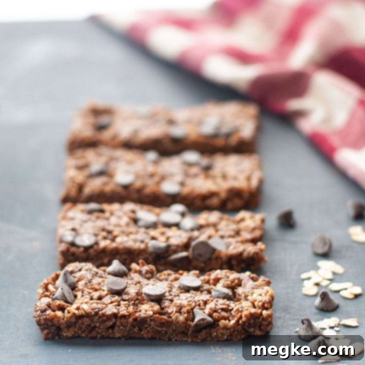 Simple Vegan Gluten Free Chocolate Granola Bars 7 Homemade no-bake chocolate granola bars