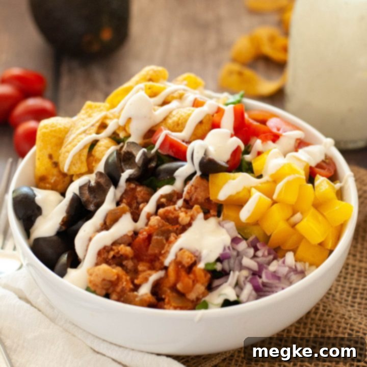 Allergy-Friendly Frito Taco Salad 6 gluten-free and dairy-free taco salad recipe card image