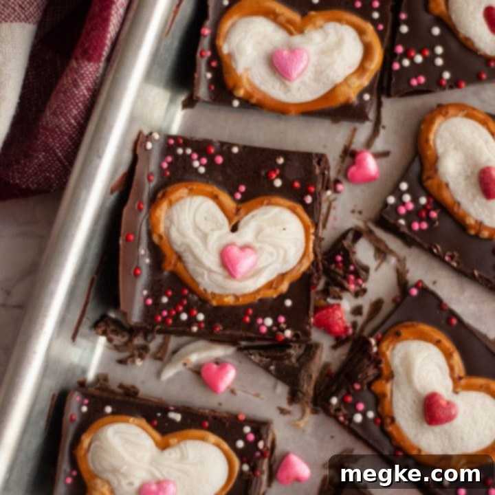 Valentine Pretzel Bark Gluten and Dairy Free Bliss 7 gluten-free dairy-free Valentine pretzel bark on a baking sheet