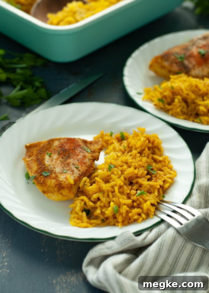 middle-eastern-yellow-rice-recipe - A vibrant, savory one-pan chicken and rice dish