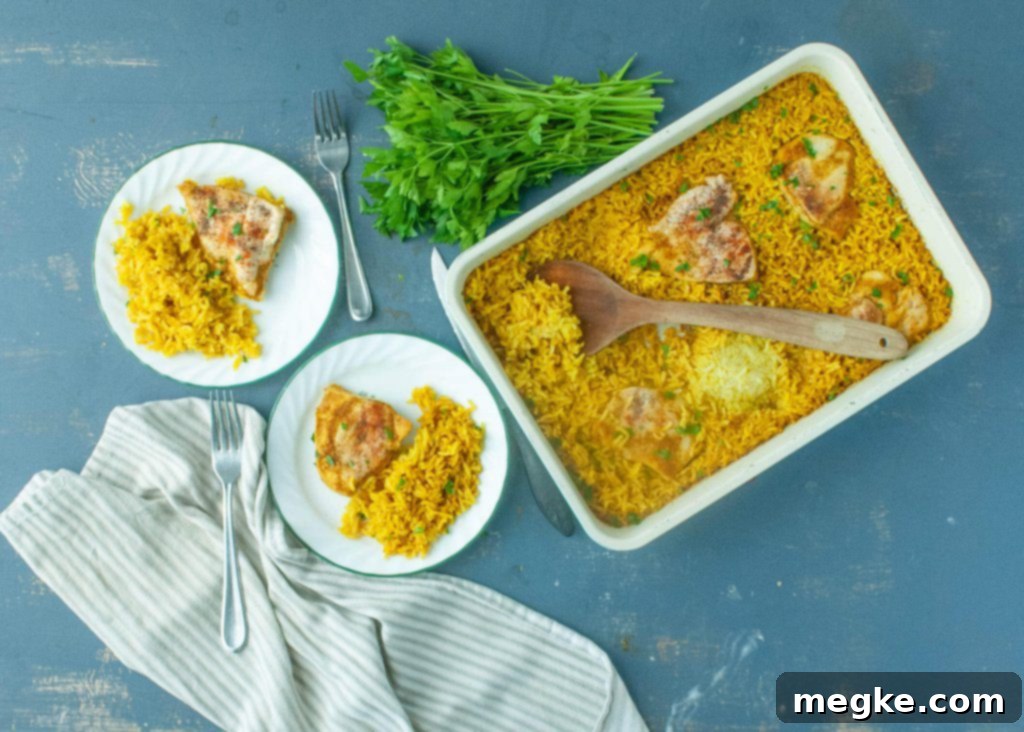 middle-eastern-chicken-and-yellow-rice-casserole - Baked to perfection