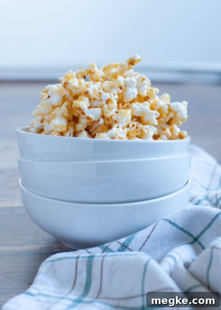 Irresistible Dairy-Free No-Bake Soft Caramel Popcorn 7 how-to-make-caramel-corn-dairy-free - Dairy-Free Soft Caramel Popcorn