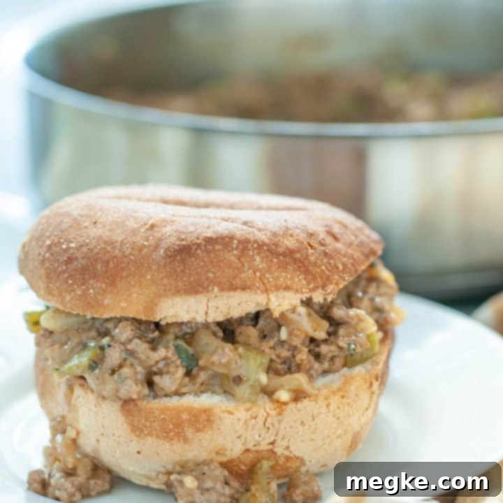 Dairy-Free Philly Cheesesteak Sloppy Joe Smash 7 philly-cheesesteak-sloppy-joe-on-a-white-plate