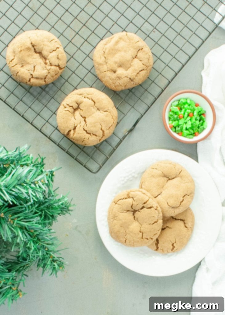 round-gluten-free-gingerbread-cookies-on-a-plate-and-cooling-rack