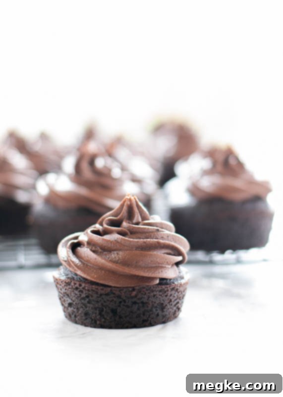 Rich vegan chocolate buttercream on a baked good